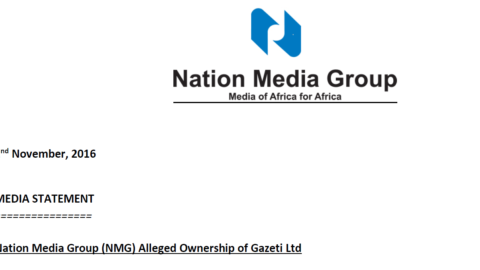 Nation Media Group (NMG) Alleged Ownership of Gazeti Ltd