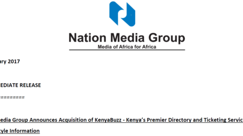 Nation Media Group Announces Acquisition of KenyaBuzz